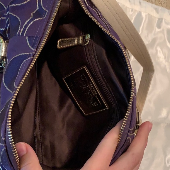 Brand new authentic coach and poppy purple purse - Picture 4 of 6